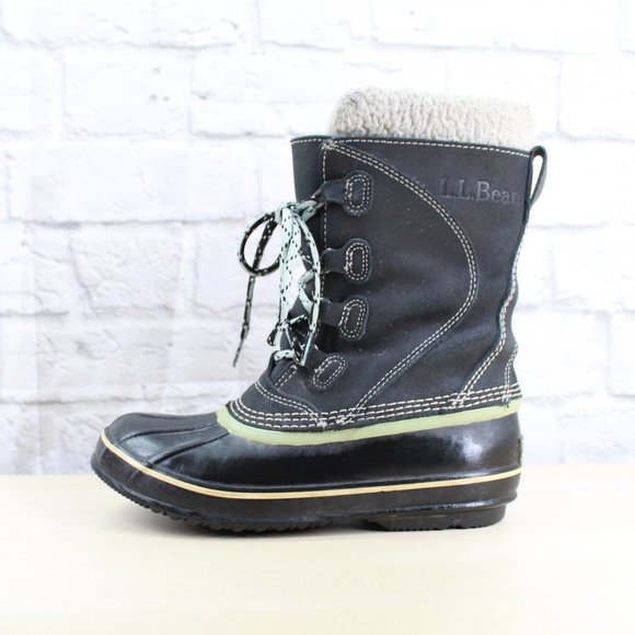 L.L. Bean Shoes - LL BEAN Women's Black Blue Suede Insulated Winter